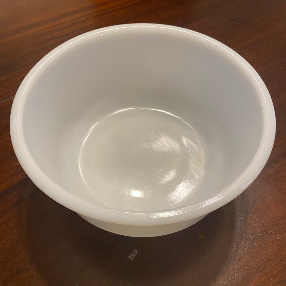 Vintage Glasbake White Milk Glass Mixing Bowl